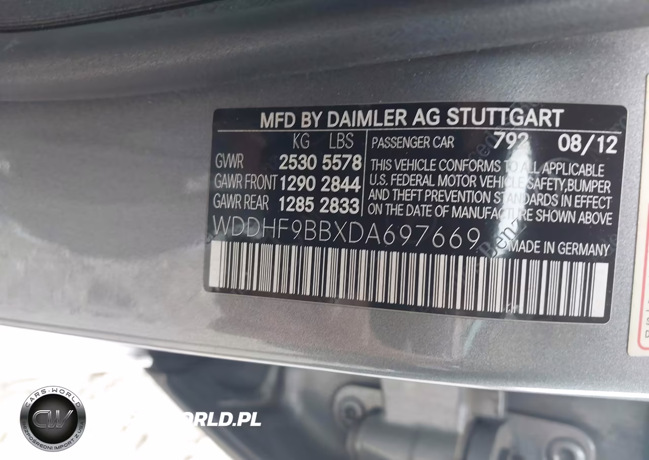 2013 Mercedes-Benz E 550 4Matic VIN:WDDHF9BBXDA697669 - 9