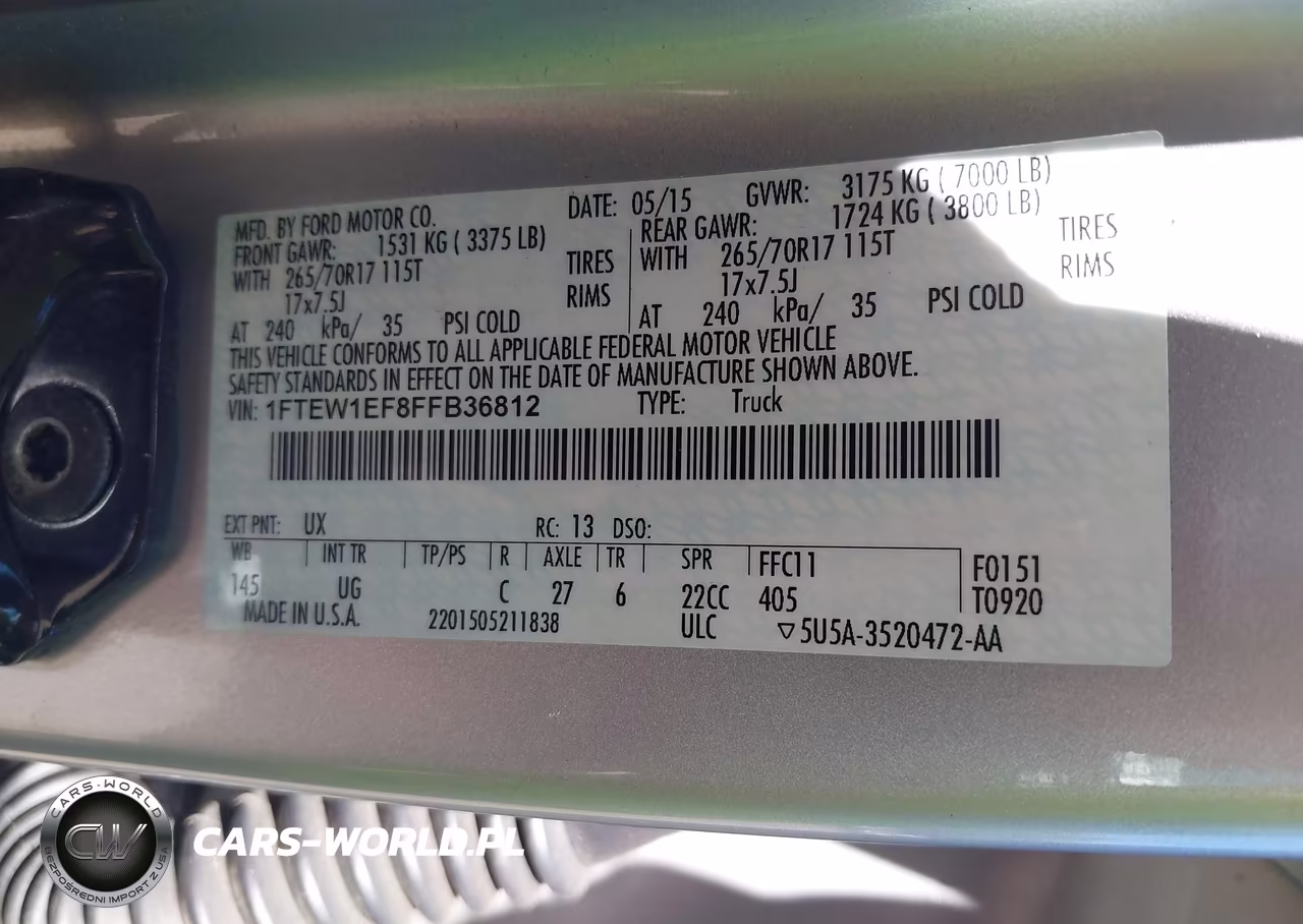 2015 Ford F-150 Xlt VIN:1FTEW1EF8FFB36812 - 9
