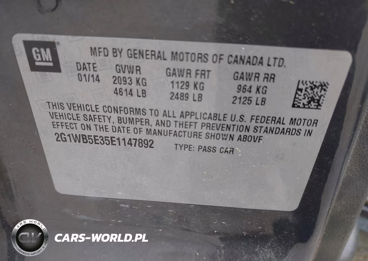 2014 Chevrolet Impala Limited Lt VIN:2G1WB5E35E1147892 - 9