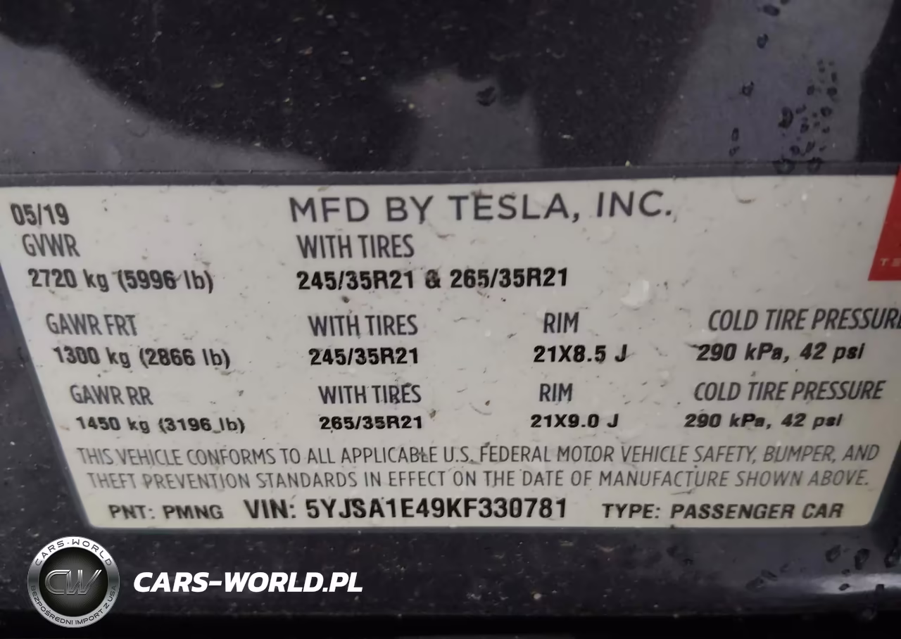 2019 Tesla Model S 100D-Long Range-P100D-Performance VIN:5YJSA1E49KF330781 - 9