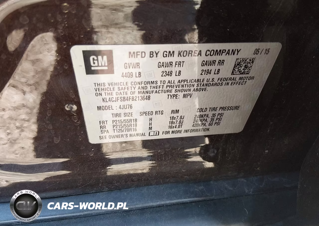 2015 Buick Encore Convenience VIN:KL4CJFSB4FB213648 - 9