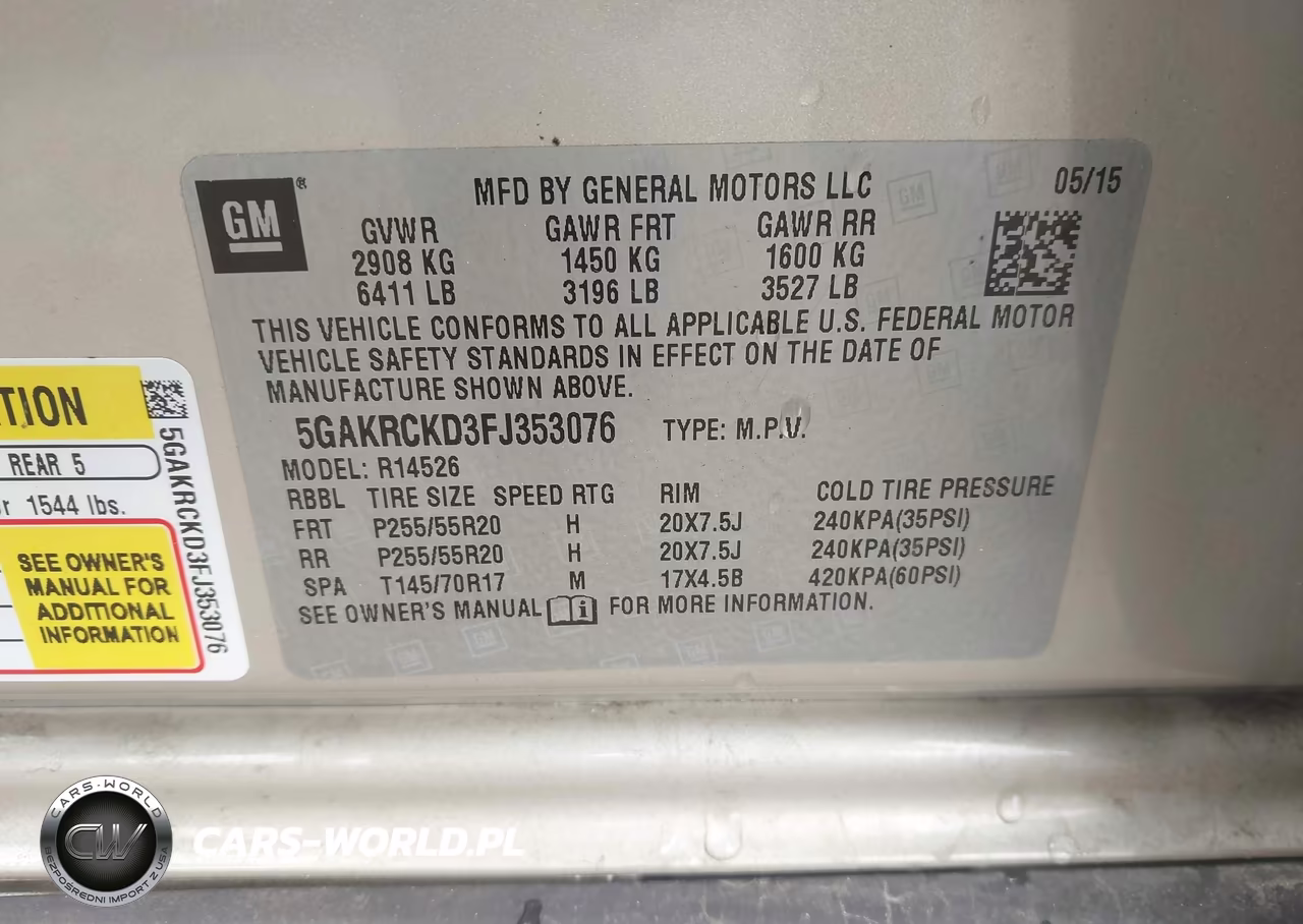2015 Buick Enclave Premium VIN:5GAKRCKD3FJ353076 - 9