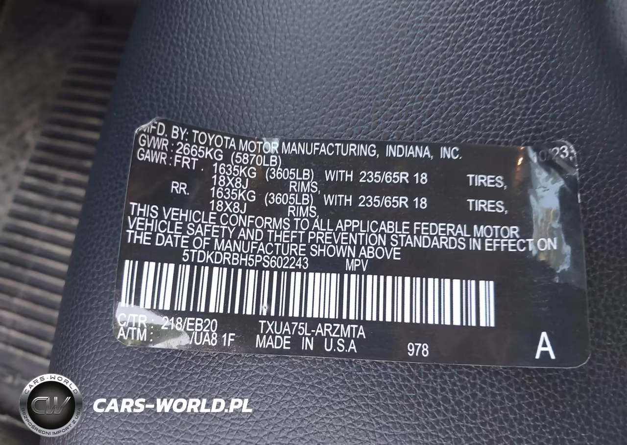 2023 Toyota Highlander Xle VIN:5TDKDRBH5PS526345 - 9