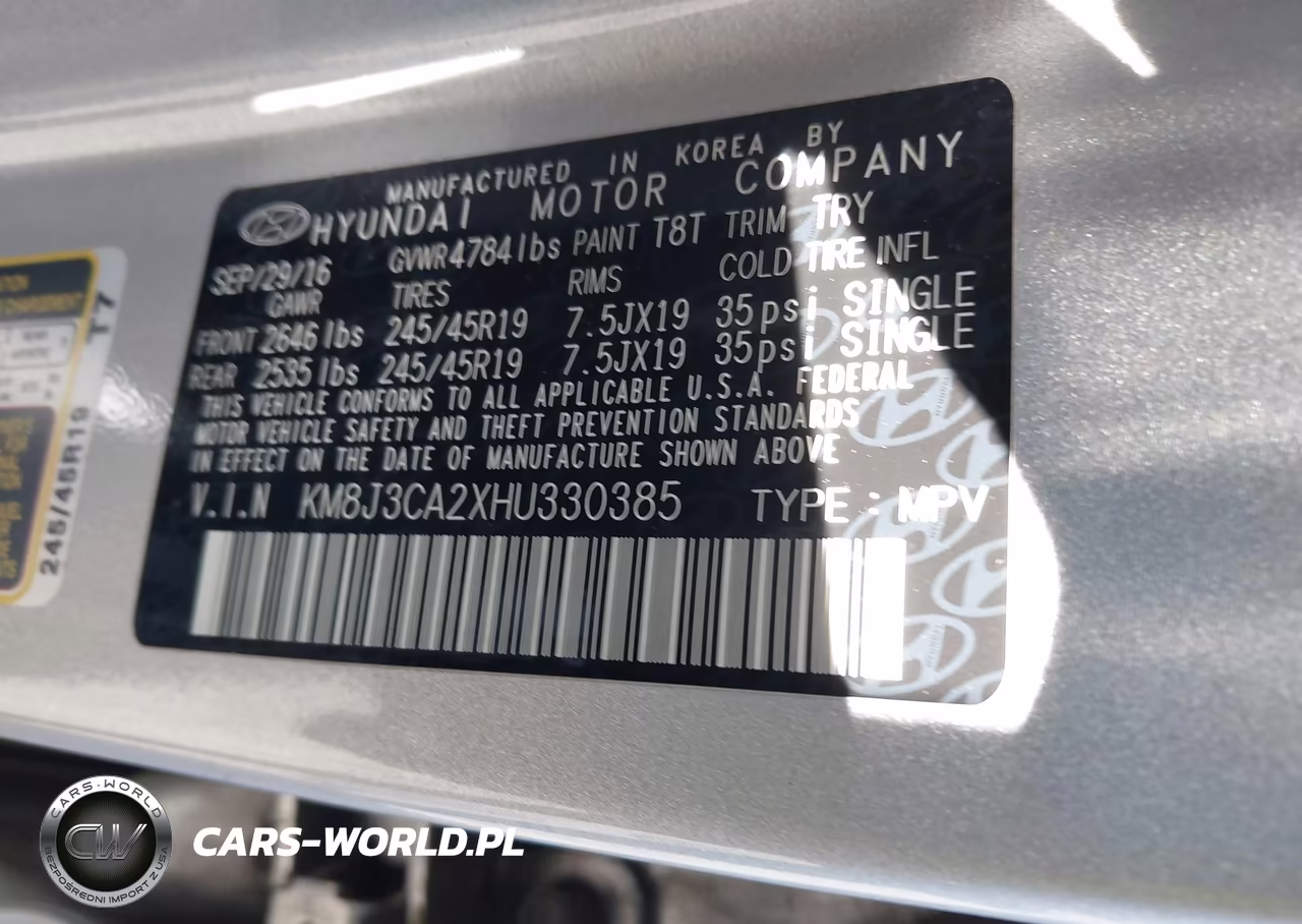 2017 Hyundai Tucson Limited VIN:KM8J3CA2XHU330385 - 9