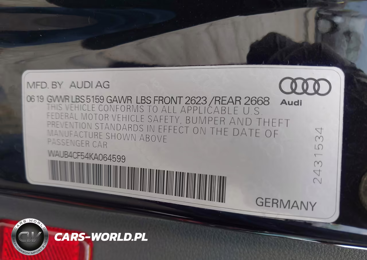 2019 Audi S5 3.0T Premium VIN:WAUB4CF54KA064599 - 9