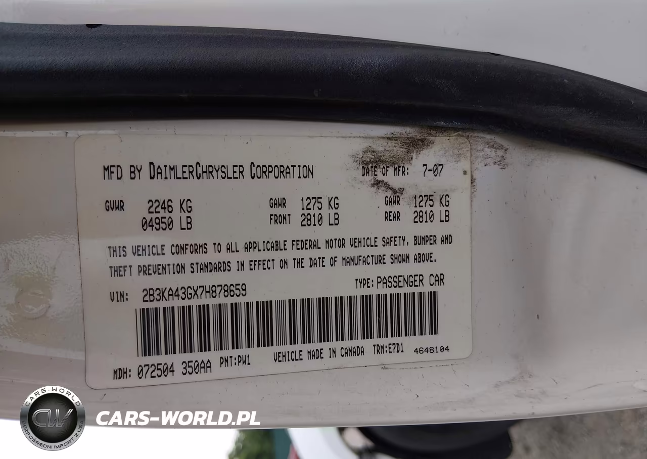 2007 Dodge Charger VIN:2B3KA43GX7H878659 - 9
