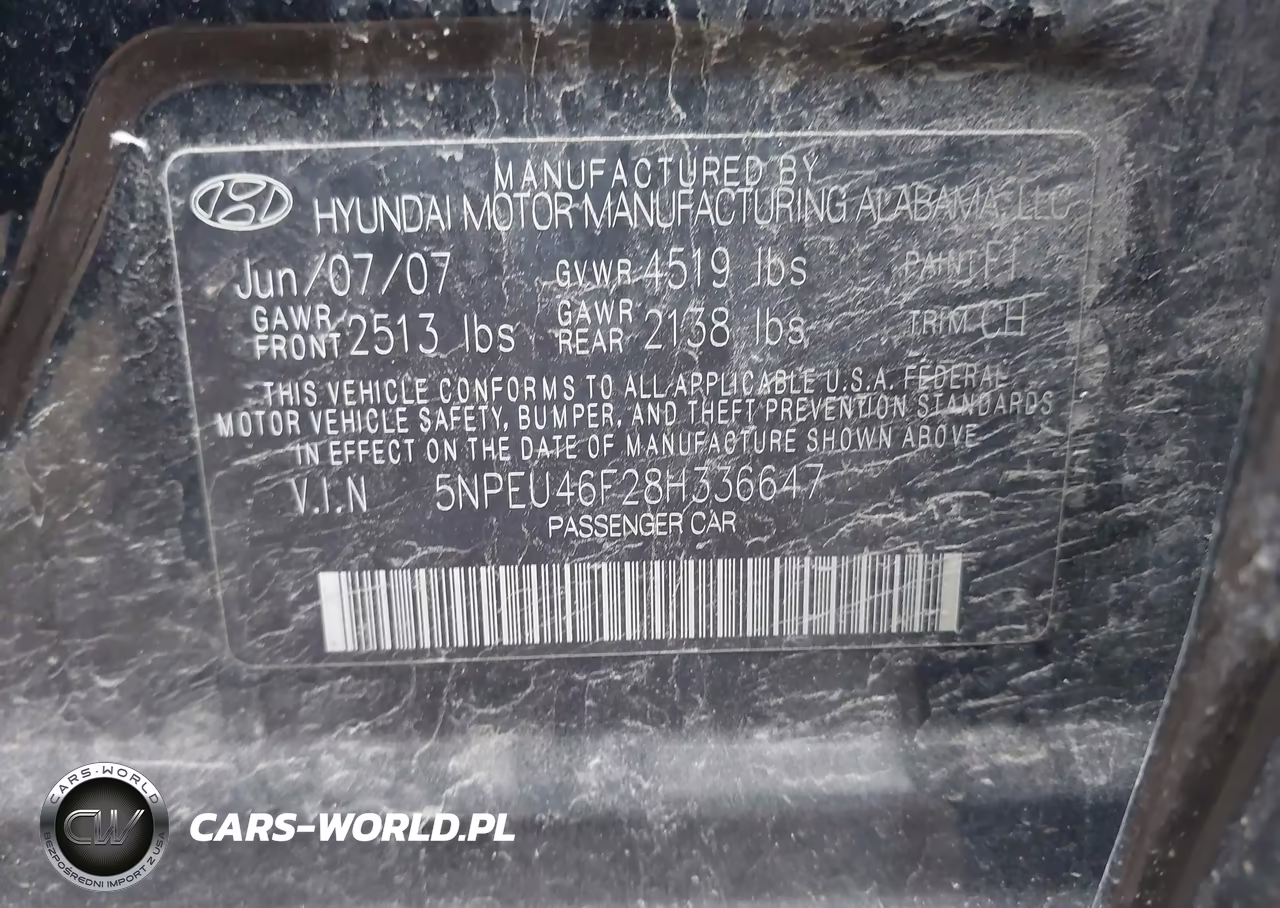 2008 Hyundai Sonata Limited V6-Se V6 VIN:5NPEU46F28H336647 - 9