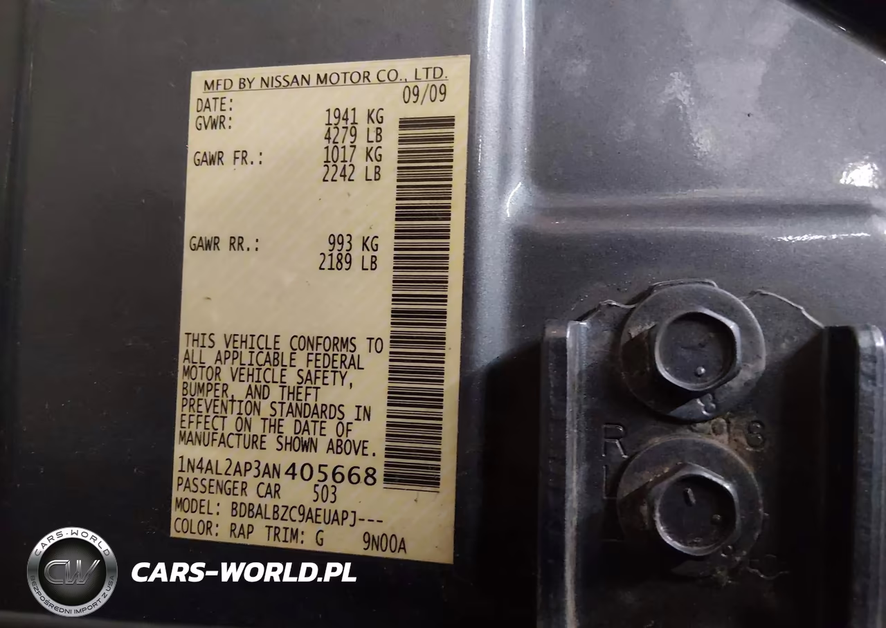 2010 Nissan Altima 2.5 S VIN:1N4AL2AP3AN405668 - 9