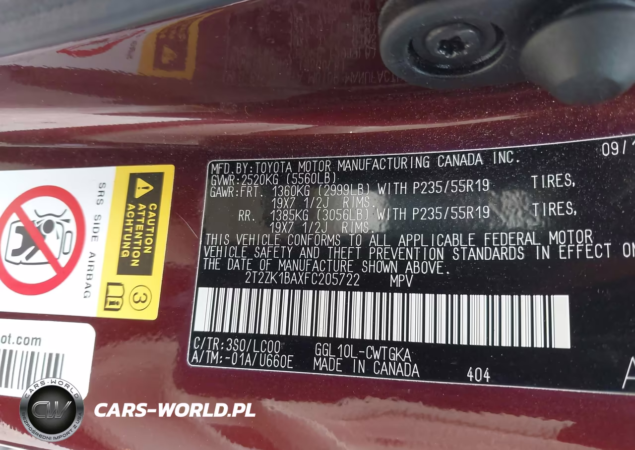 2015 Lexus Rx 350 VIN:2T2ZK1BAXFC205722 - 9