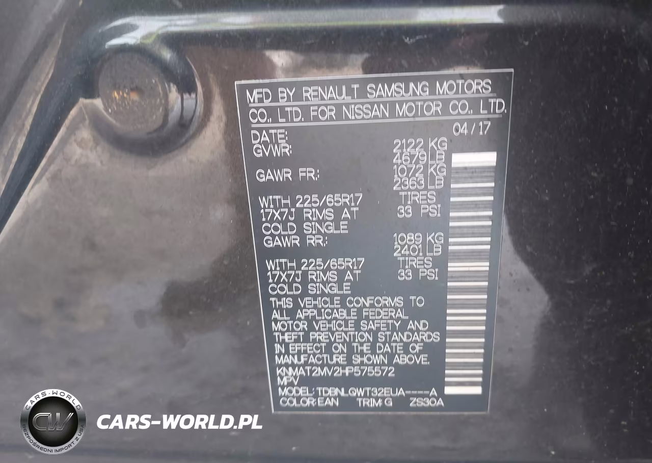 2017 Nissan Rogue Sv VIN:KNMAT2MV2HP575572 - 9