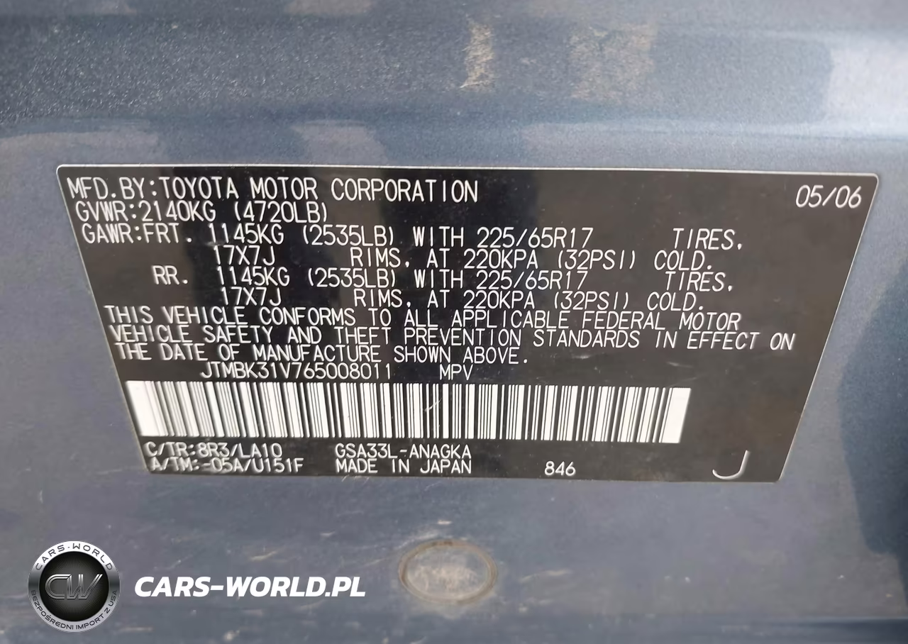 2006 Toyota Rav4 Limited V6 VIN:JTMBK31V765008011 - 9