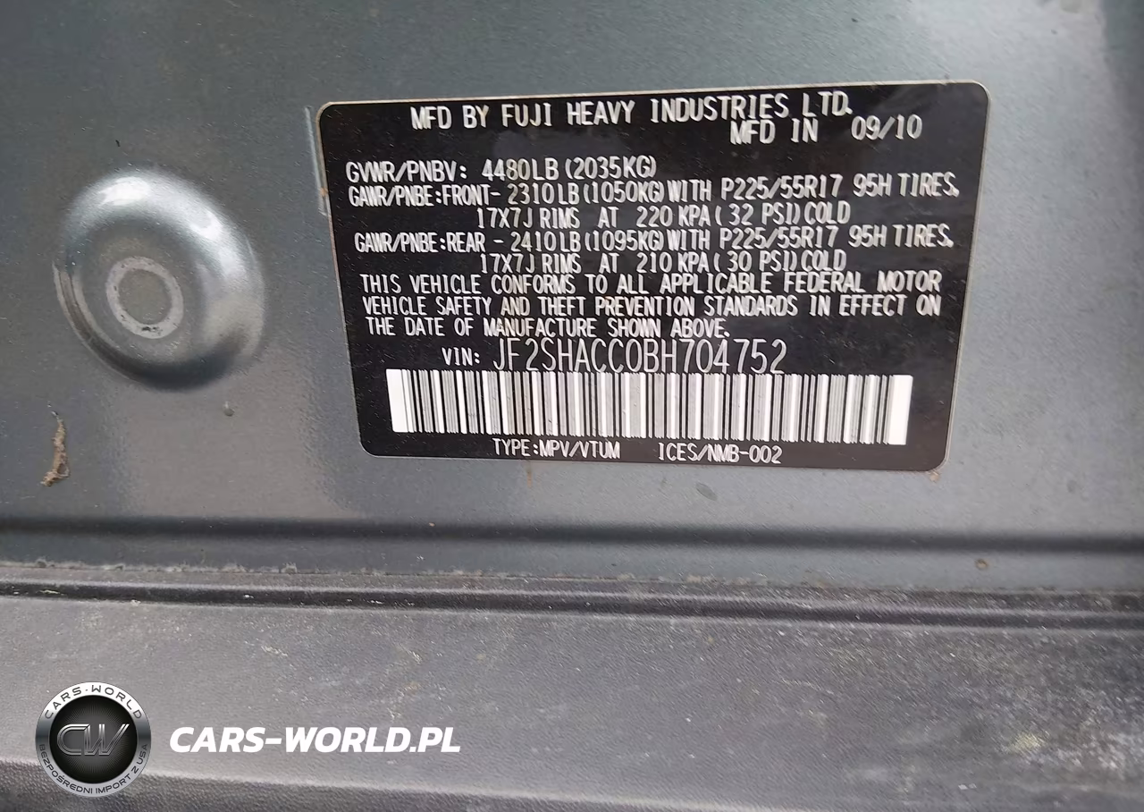 2011 Subaru Forester 2.5X Premium VIN:JF2SHACC0BH704752 - 9