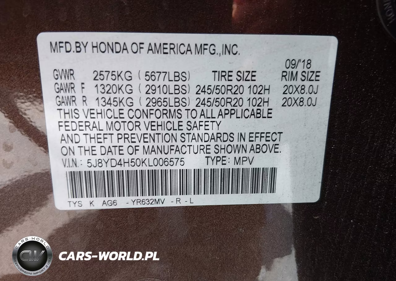 2019 Acura Mdx Tech Pkg VIN:5J8YD4H50KL006575 - 9