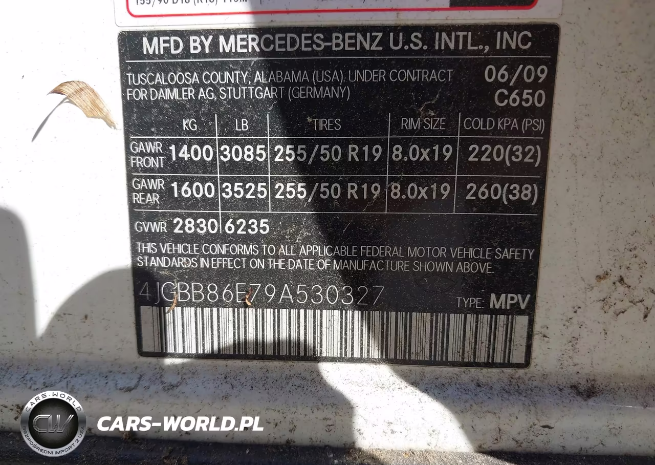 2009 Mercedes-Benz Ml 350 4Matic VIN:4JGBB86E79A530327 - 9