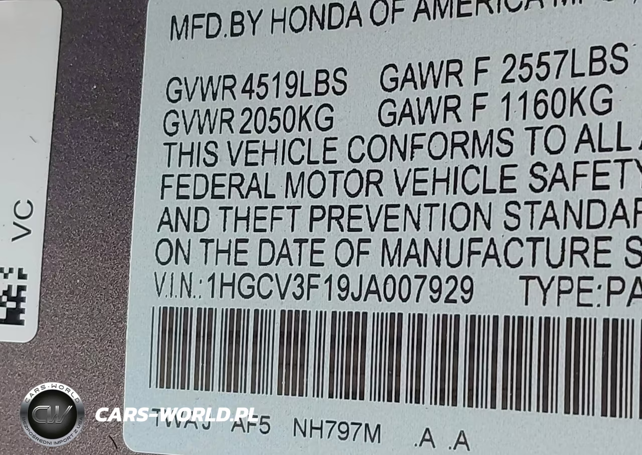 2018 Honda Accord Hybrid VIN:1HGCV3F19JA007929 - 9