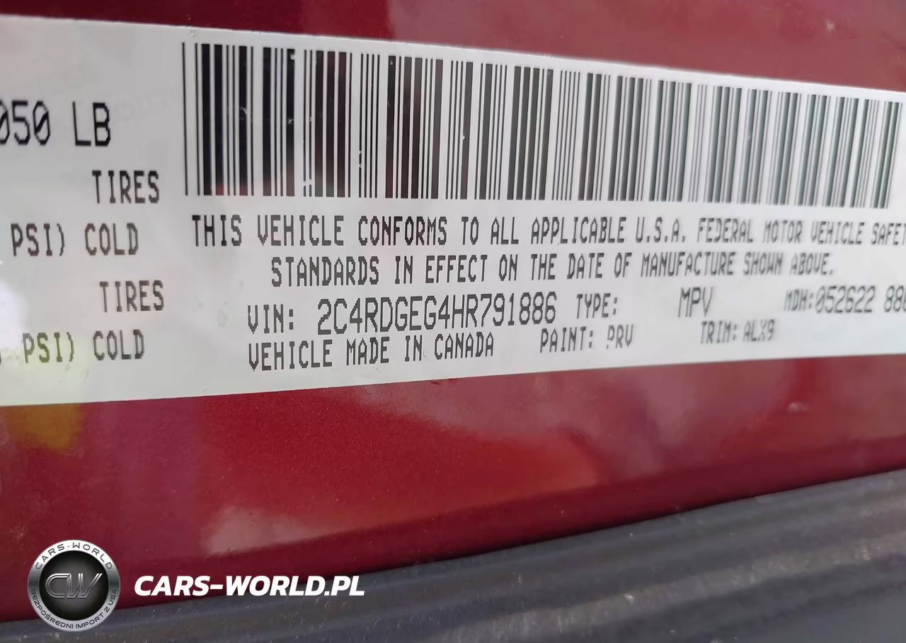 2017 Dodge Grand Caravan Gt VIN:2C4RDGEG4HR791886 - 9