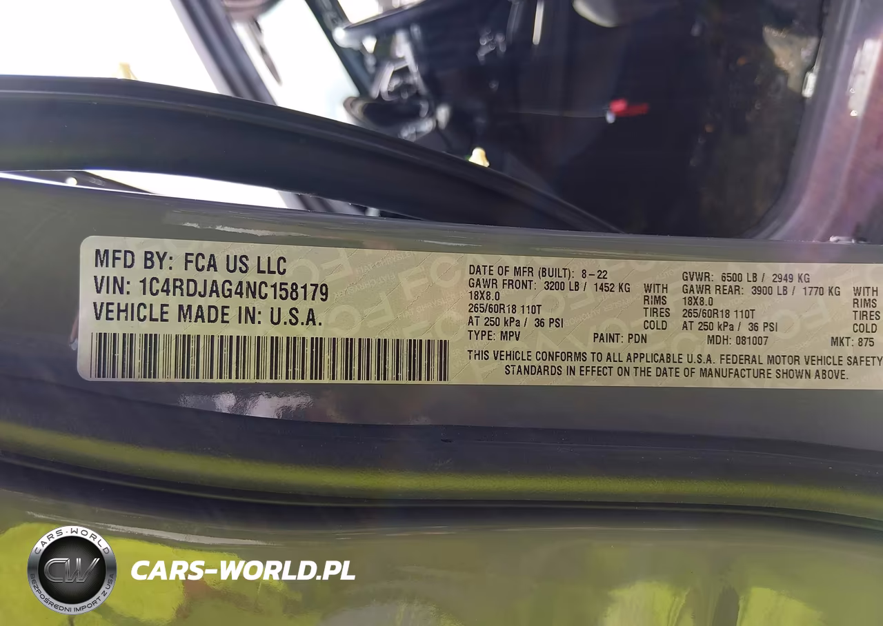 2022 Dodge Durango Sxt Awd VIN:1C4RDJAG4NC158179 - 9