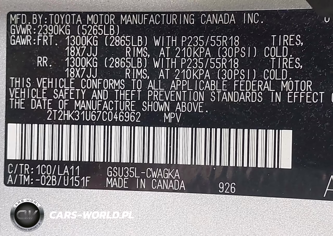 2007 Lexus Rx 350 VIN:2T2HK31U67C046962 - 9