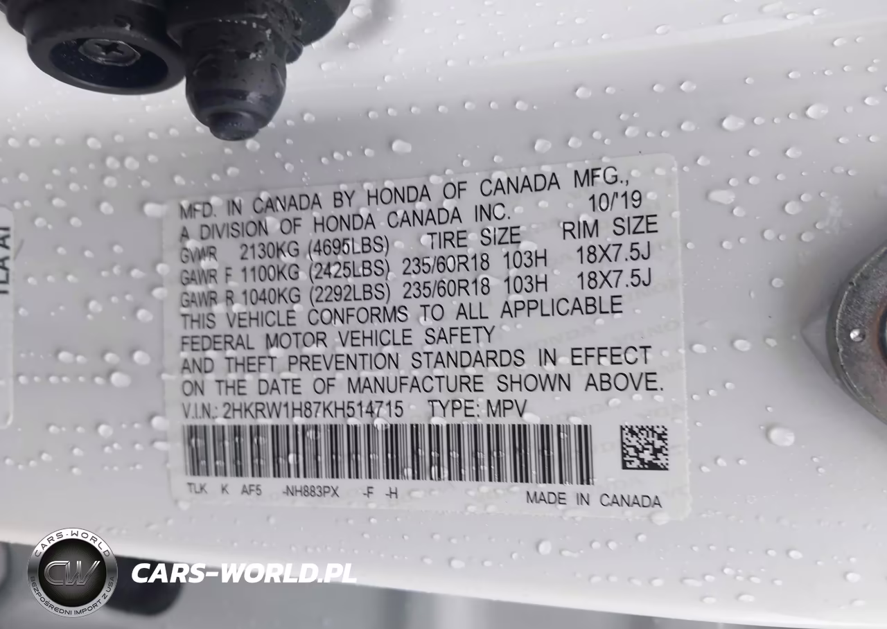 2019 Honda Cr-V Ex-L VIN:2HKRW1H87KH514715 - 9