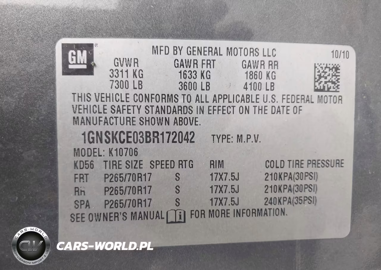 2011 Chevrolet Tahoe Ltz VIN:1GNSKCE03BR172042 - 9