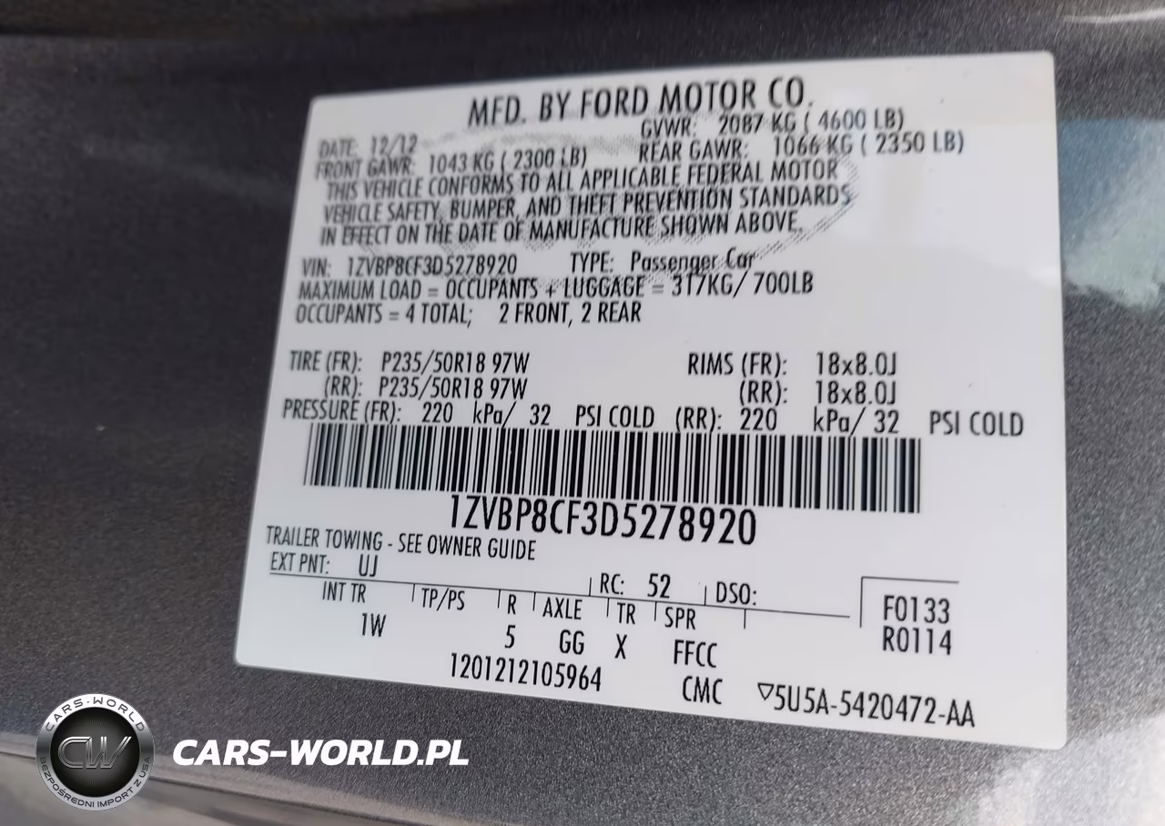 2013 Ford Mustang Gt VIN:1ZVBP8CF3D5278920 - 9