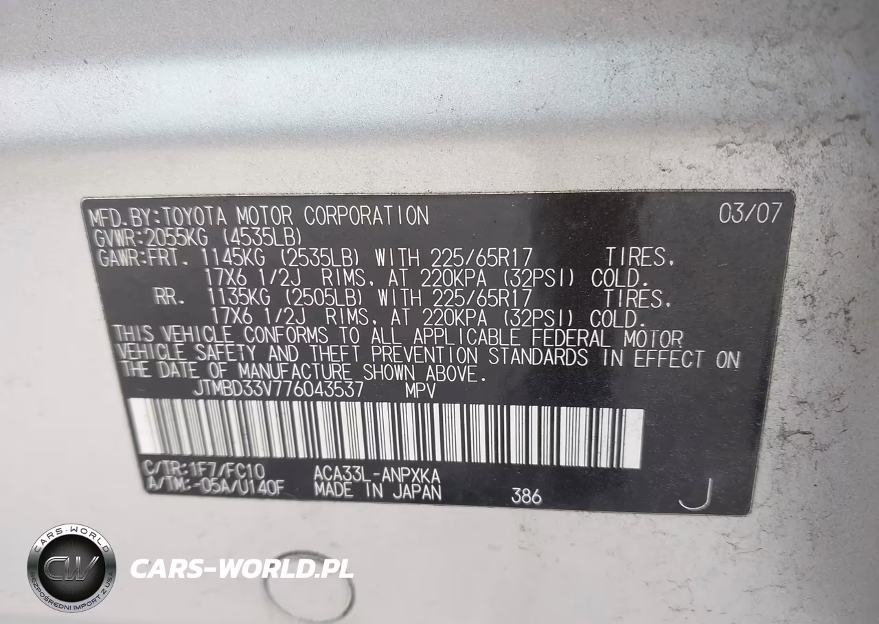 2007 Toyota Rav4 VIN:JTMBD33V776043537 - 9