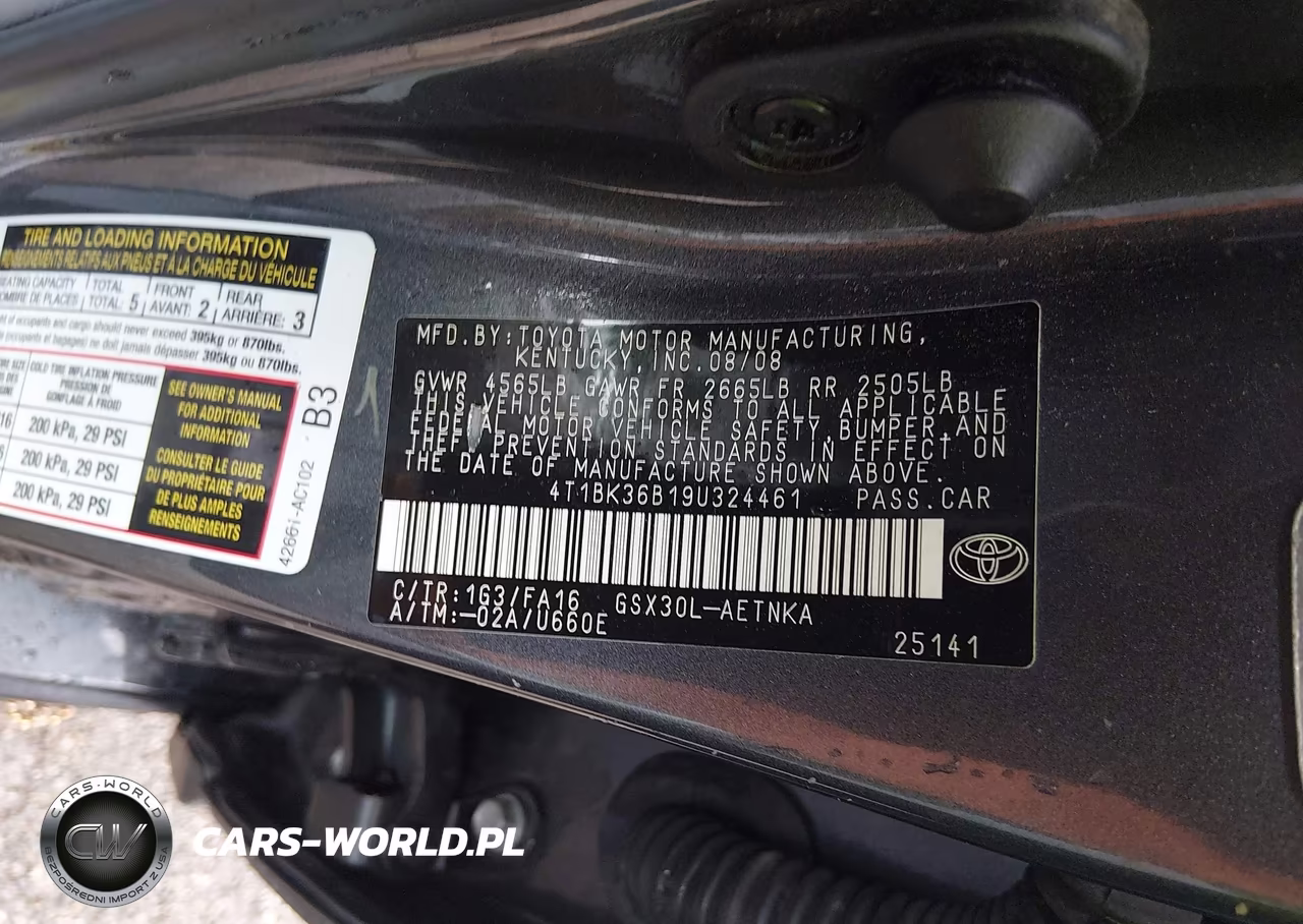 2009 Toyota Avalon Xl VIN:4T1BK36B19U324461 - 9