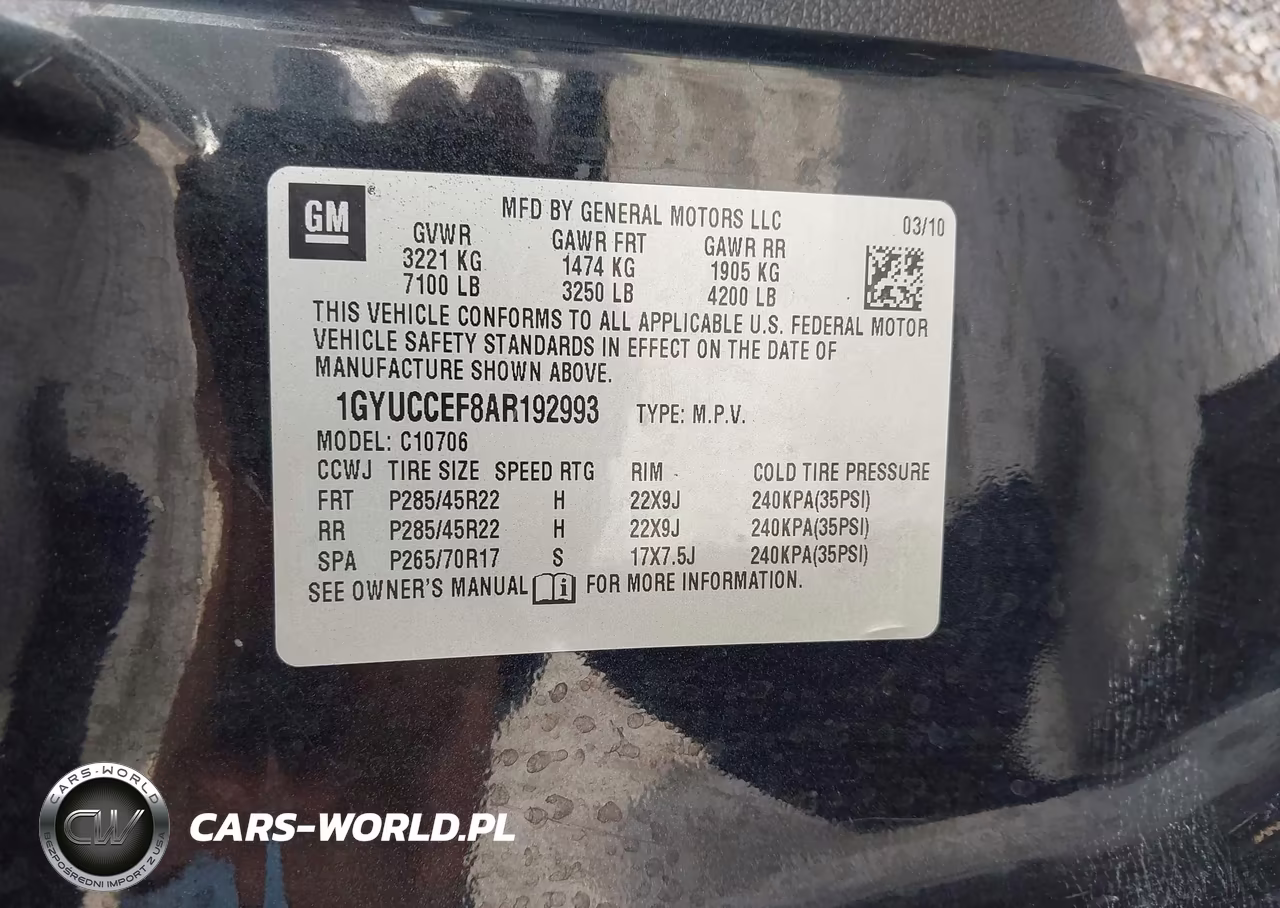 2010 Cadillac Escalade Premium VIN:1GYUCCEF8AR192993 - 9