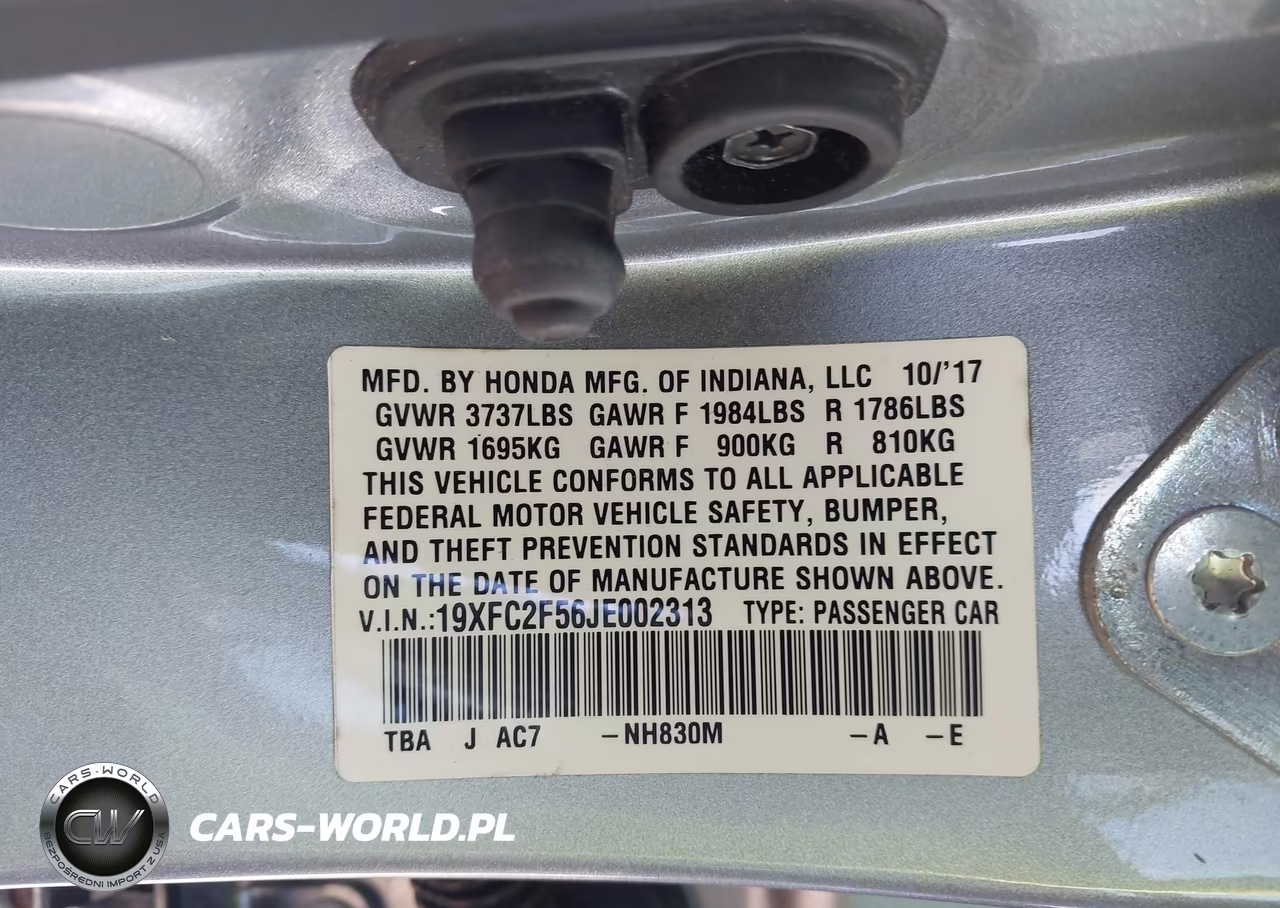 2018 Honda Civic Lx VIN:19XFC2F56JE002313 - 9