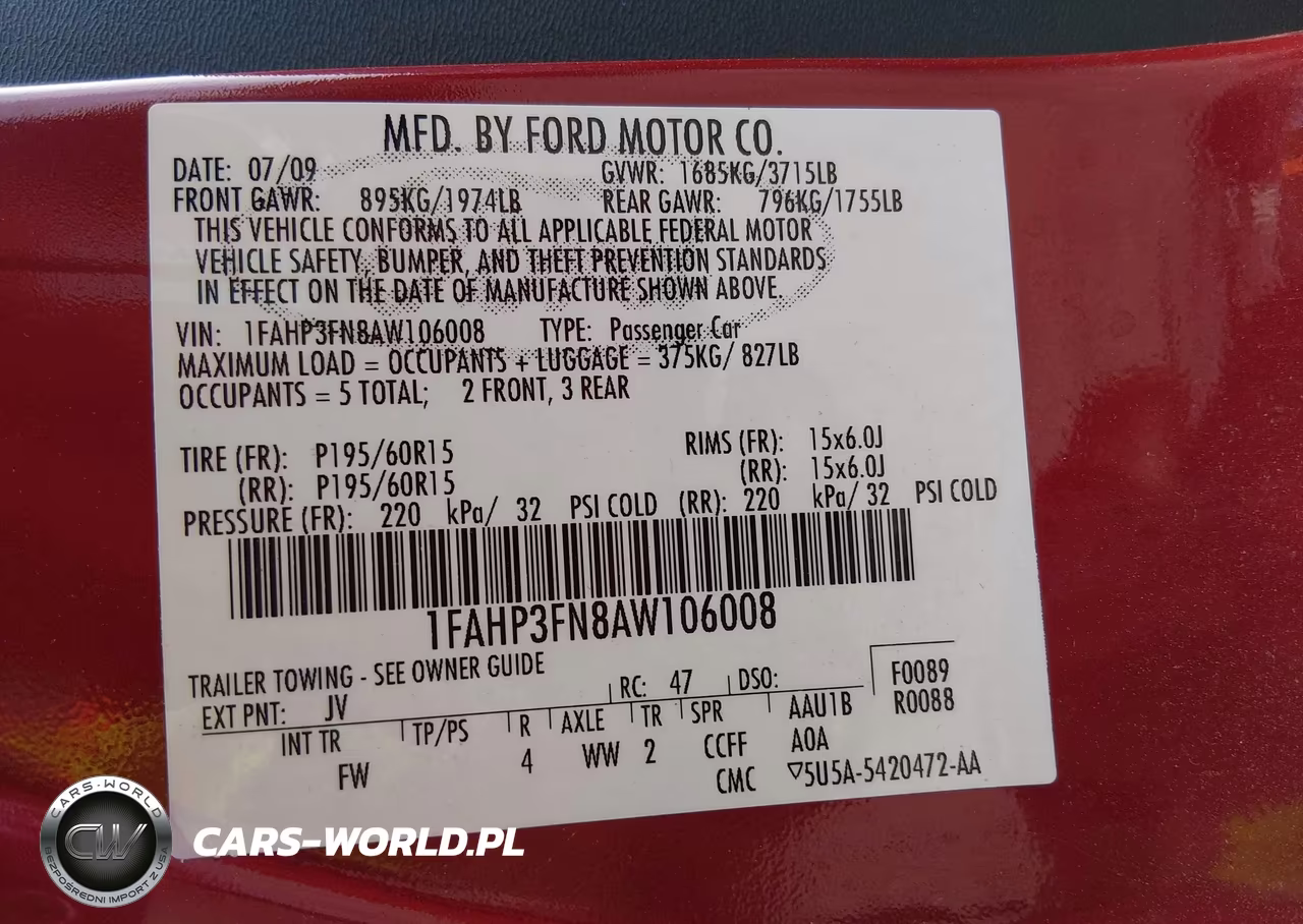 2010 Ford Focus Se VIN:1FAHP3FN8AW106008 - 9