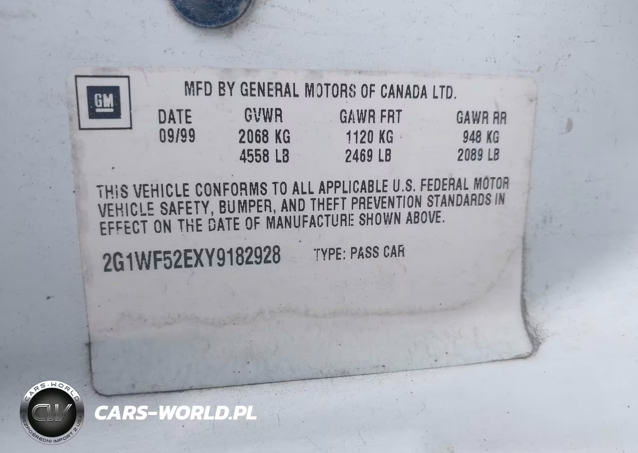 2000 Chevrolet Impala VIN:2G1WF52EXY9182928 - 9