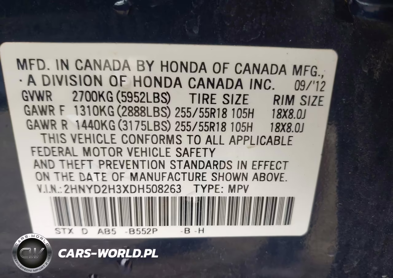 2013 Acura Mdx Technology Package VIN:2HNYD2H3XDH508263 - 9
