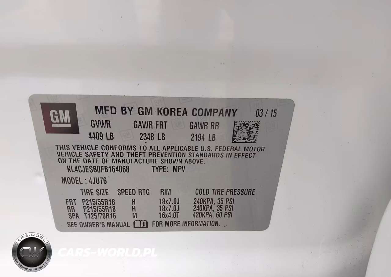 2015 Buick Encore VIN:KL4CJESB0FB164068 - 9