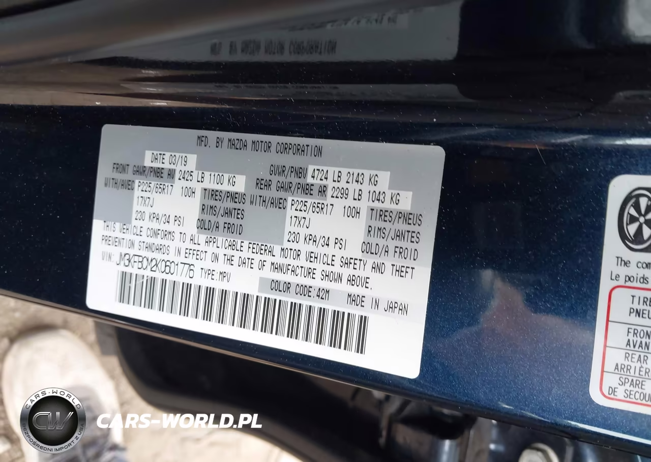 2019 Mazda Cx-5 Touring VIN:JM3KFBCM2K0601776 - 9