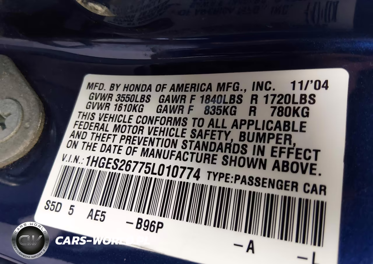2005 Honda Civic Ex VIN:1HGES26775L010774 - 9