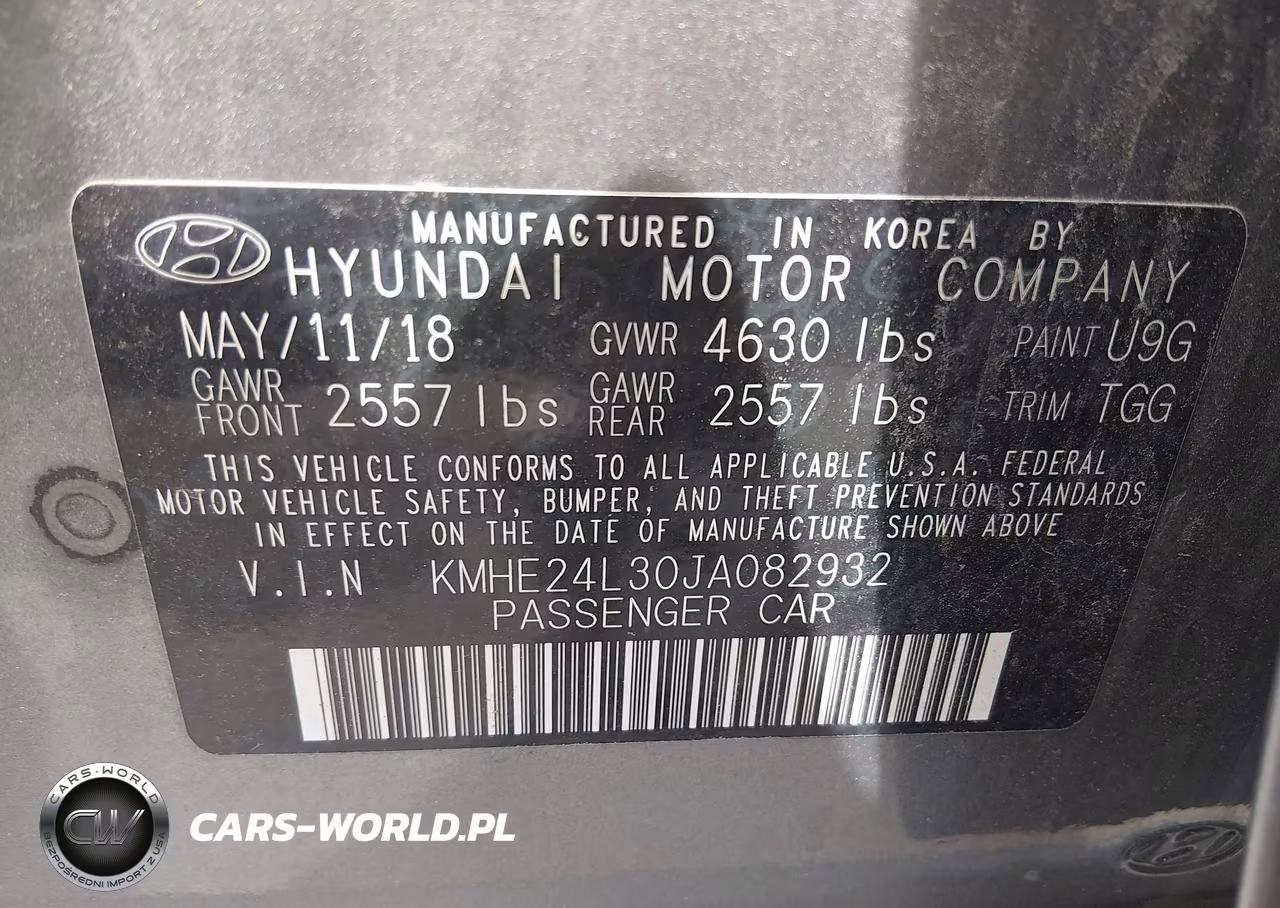 2018 Hyundai Sonata Hybrid Se VIN:KMHE24L30JA082932 - 9