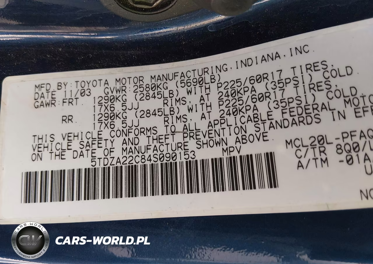 2004 Toyota Sienna Xle VIN:5TDZA22C84S090153 - 9