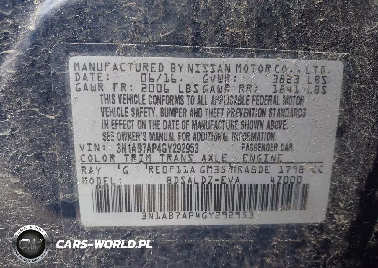 2016 Nissan Sentra Sv VIN:3N1AB7AP4GY292953 - 9