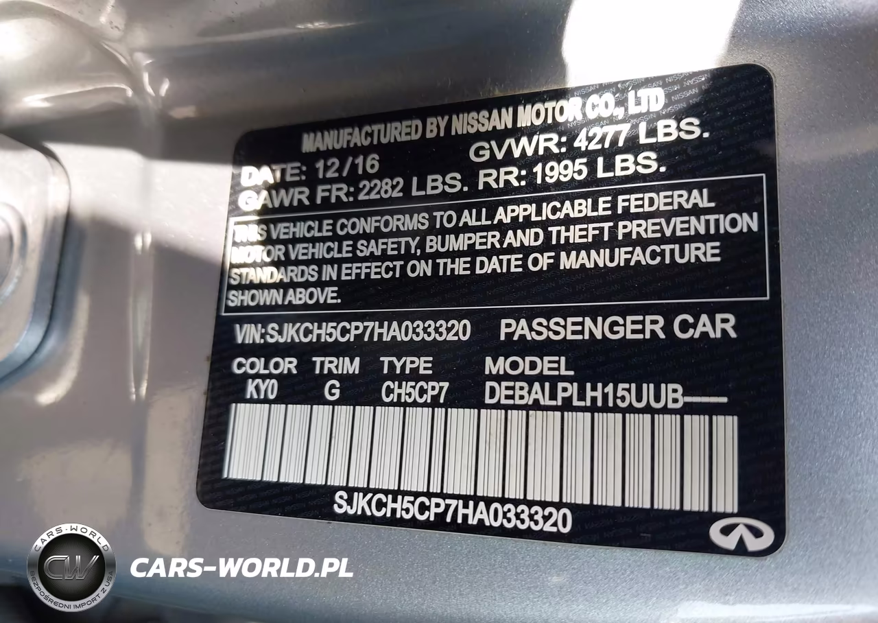 2017 Infiniti Qx30 VIN:SJKCH5CP7HA033320 - 9