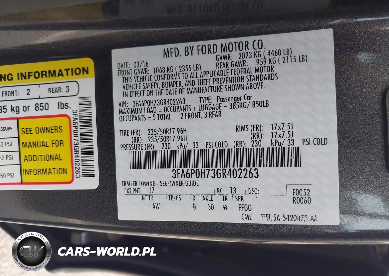 2016 Ford Fusion Se VIN:3FA6P0H73GR402263 - 9