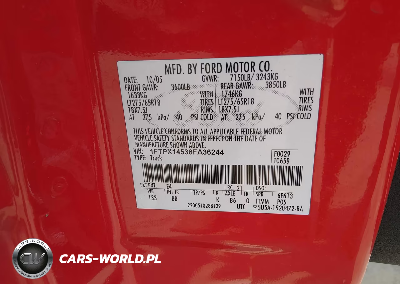 2006 Ford F-150 Fx4-Lariat-Xl-Xlt VIN:1FTPX14536FA36244 - 9
