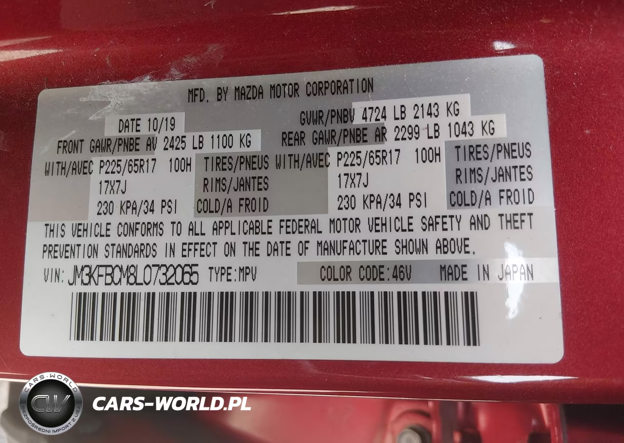 2020 Mazda Cx-5 Touring VIN:JM3KFBCM8L0732065 - 9