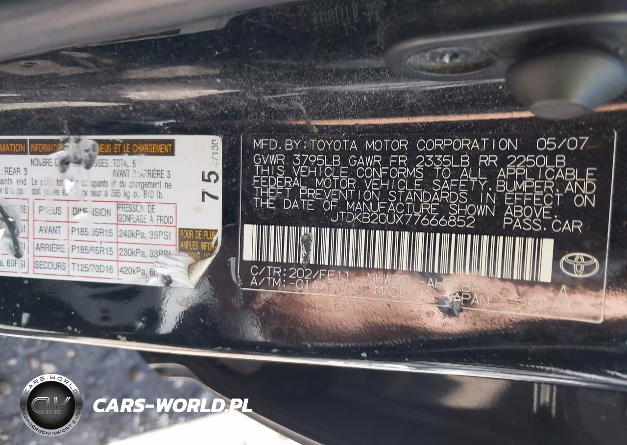 2007 Toyota Prius VIN:JTDKB20UX77666852 - 9