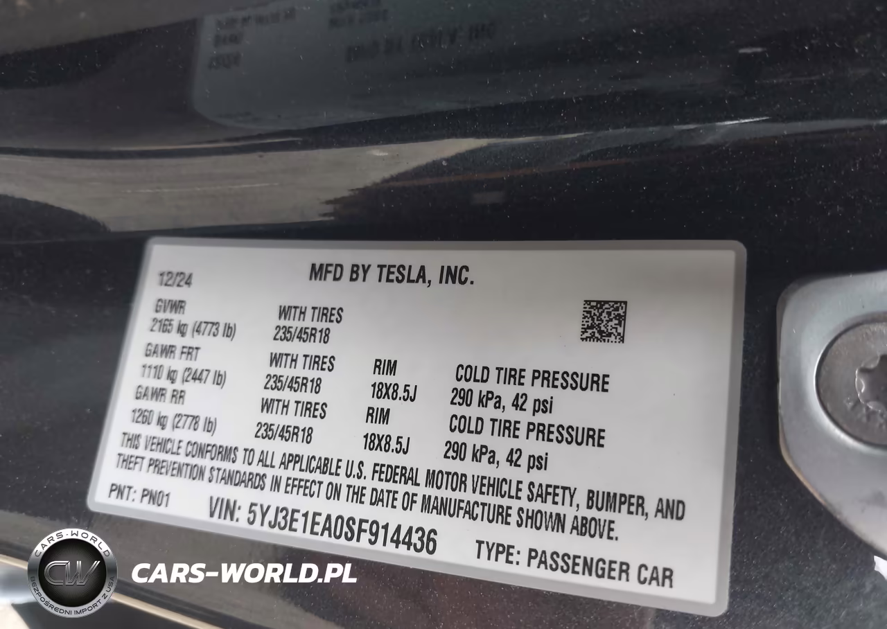 2025 Tesla Model 3 Long Range Rear-Wheel Drive-Standard Rear-Wheel Drive VIN:5YJ3E1EA0SF914436 - 9