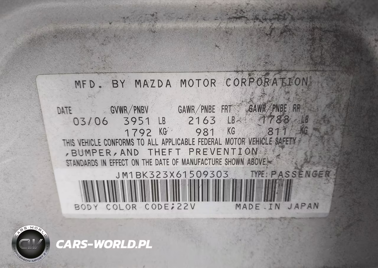 2006 Mazda Mazda3 S Grand Touring VIN:JM1BK323X61509303 - 9