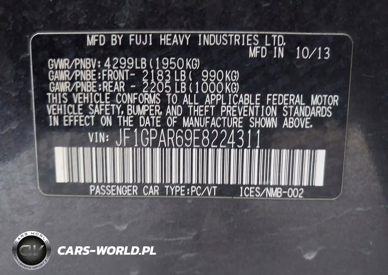 2014 Subaru Impreza 2.0I Sport Limited VIN:JF1GPAR69E8224311 - 9
