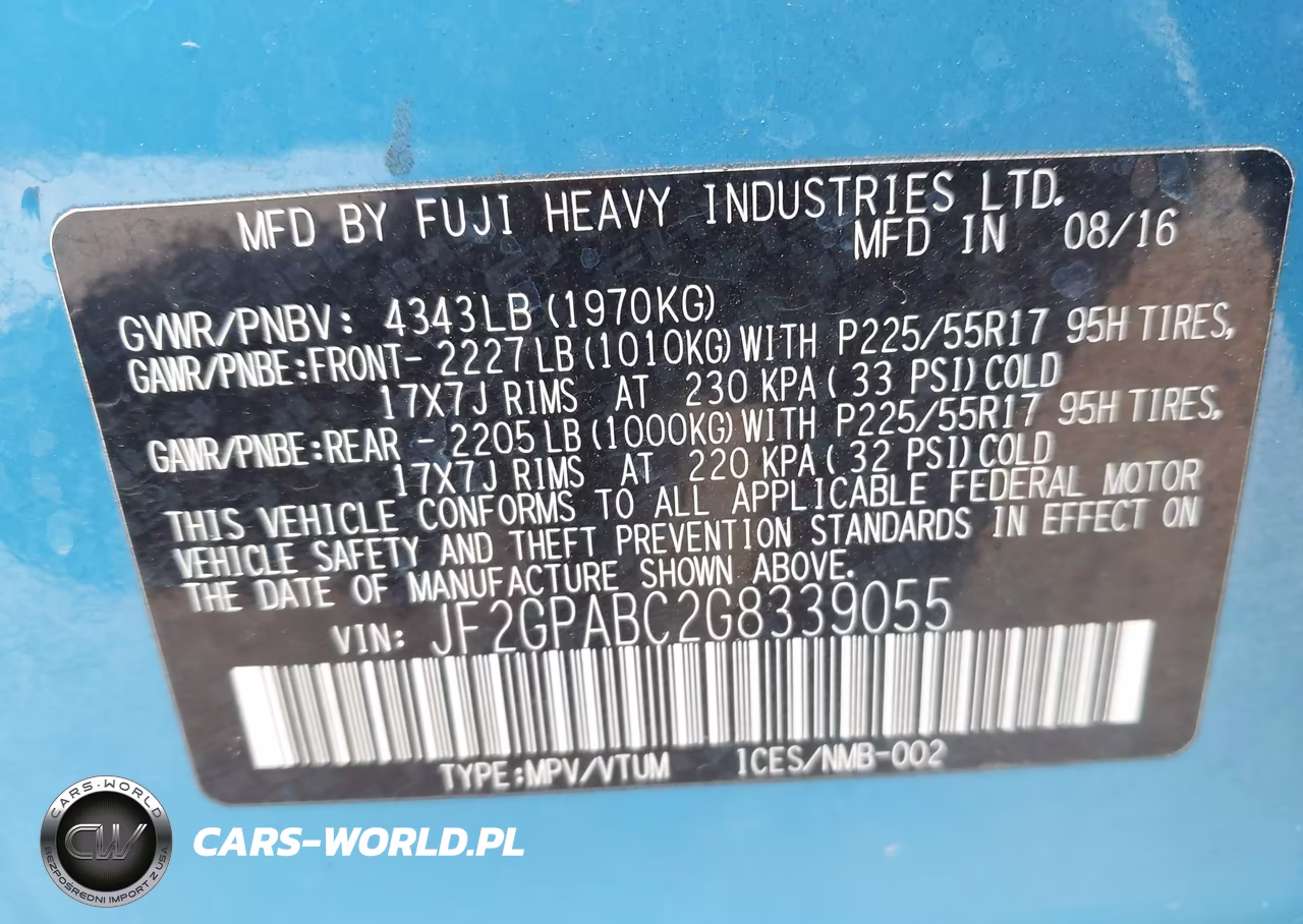 2016 Subaru Crosstrek 2.0I Premium VIN:JF2GPABC2G8339055 - 9