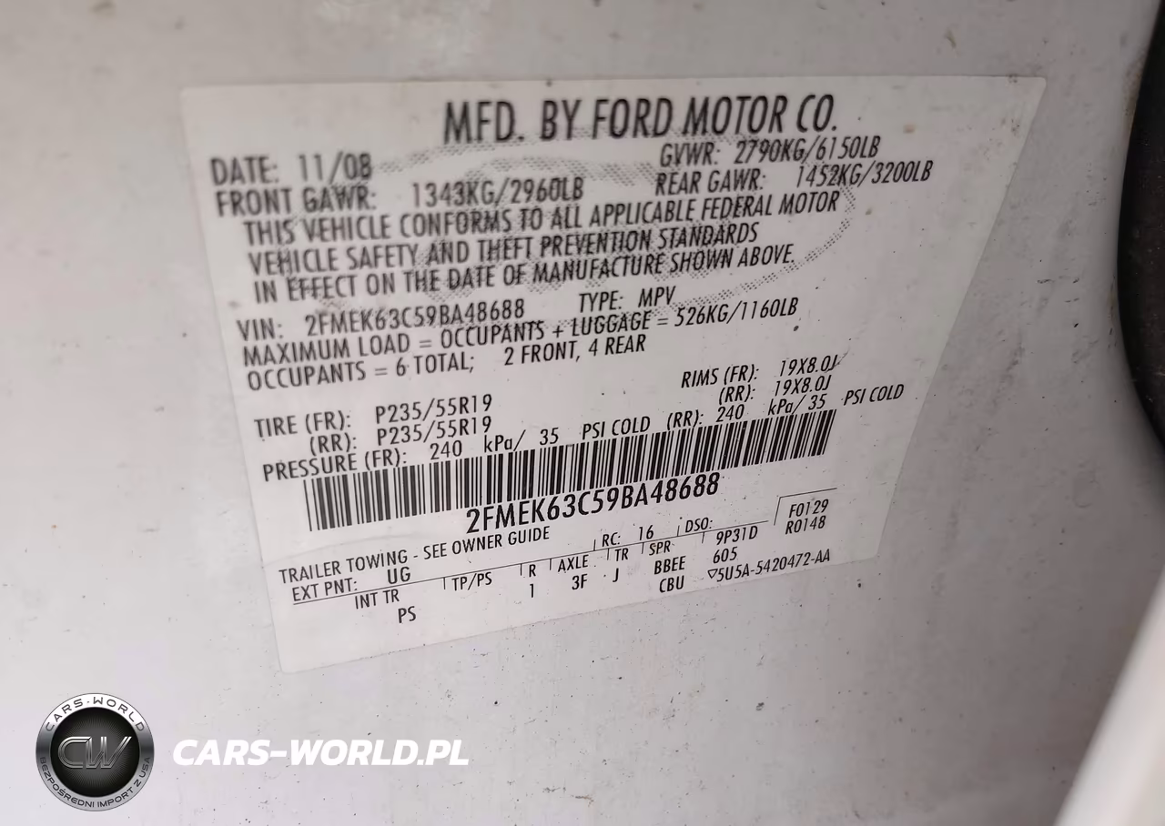 2009 Ford Flex Limited VIN:2FMEK63C59BA48688 - 9