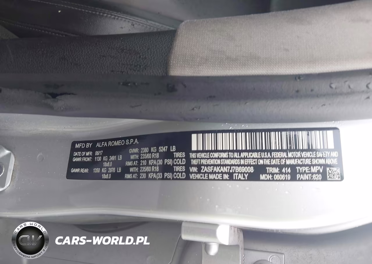 2018 Alfa Romeo Stelvio Awd VIN:ZASFAKAN7J7B69008 - 9