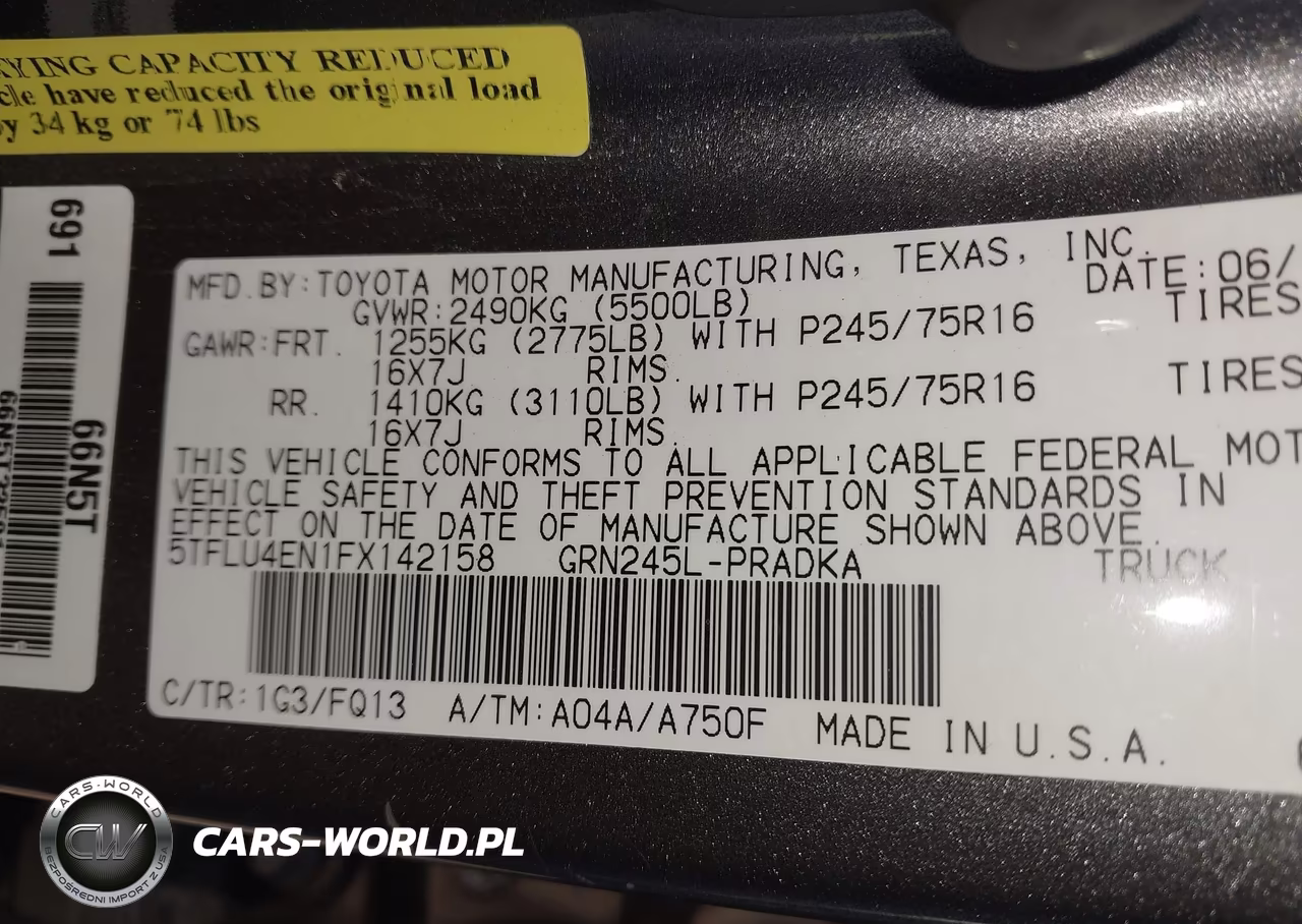 2015 Toyota Tacoma Base V6 VIN:5TFLU4EN1FX142158 - 9